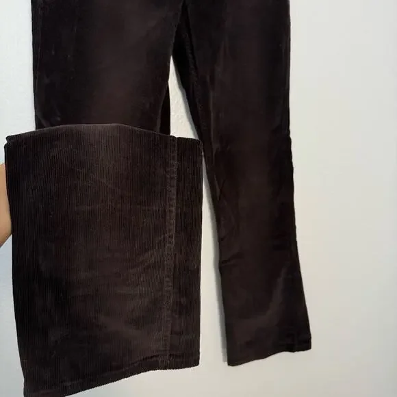 Vintage Y2K Live a Little Womens Brown Corduroy Pants High-Waist Retro Size 10 - Picture 6 of 10